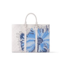 Sac Plat 24h In Taurillon Monogram Leather With Psychedelic Flower Print Louis Vuitton X Yayoi Kusama