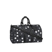 Keepall 55 In Monogram Eclipse Canvas With Painted Dots Print Louis Vuitton X Yayoi Kusama