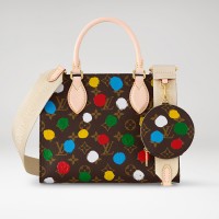 Louis Vuitton x Yayoi Kusama OnTheGo PM strap in Monogram canvas with Painted Dots print