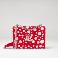 Louis Vuitton x Yayoi Kusama Twist MM in red Epi leather with Infinity Dots print and enameled lock