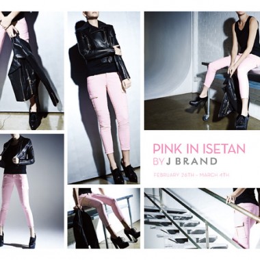 J Brand、ピンクな限定ショップを新宿伊勢丹にオープン