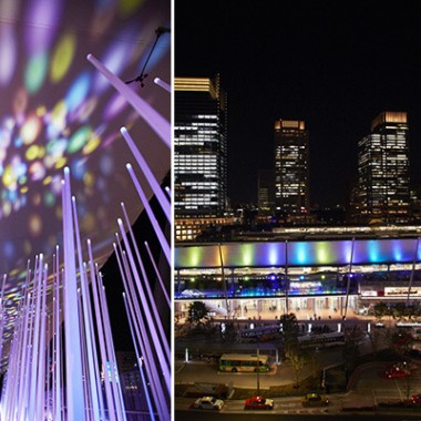 光と音で”風”をビジュアル化！東京駅で幻想的イルミネーション「Tokyo Colors 2015」