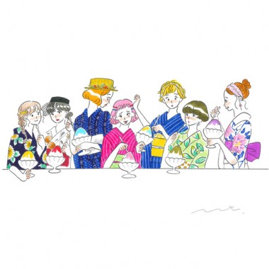 夏のドレスコードはゆかた、遠藤リカ×たなかみさきの描く7人の女の子！BY PARCOの限定ゆかたショップ