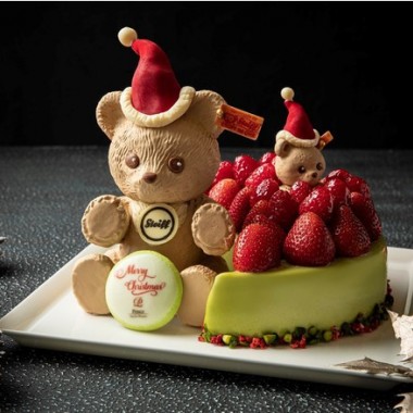 シュタイフのテディベアモチーフがお出迎え。ザ・プリンスギャラリー 東京紀尾井町のクリスマスケーキ
