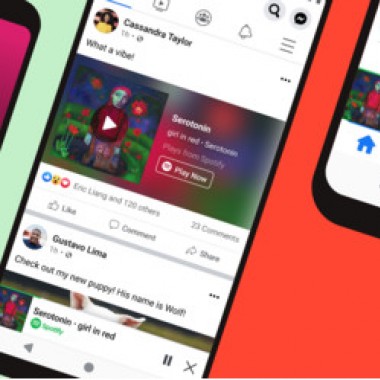 スポティファイとフェイスブックが連携! Spotifyの音楽やポッドキャストがFacebookアプリ上のミニプレイヤーで再生可能に