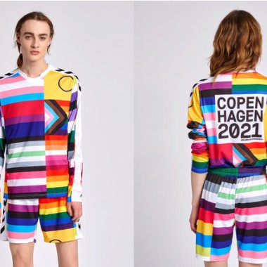 ヒュンメルが8月開催の「コペンハーゲン2021」公式パートナーとして虹色のウエアをリリース
