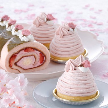 パティスリー キハチから桜の季節だけ楽しめる、春限定の桜づくしモンブラン&ロールケーキが登場