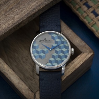 日本にもなじみの深い寄木細工で文字盤を表現。スイス時計ブランド「ルイ・エラール」が新作を発表