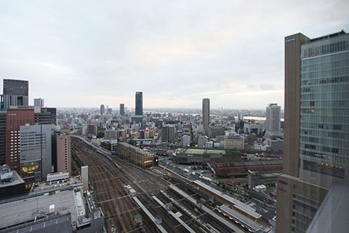 会場であるホテルグランヴィア大阪からの風景