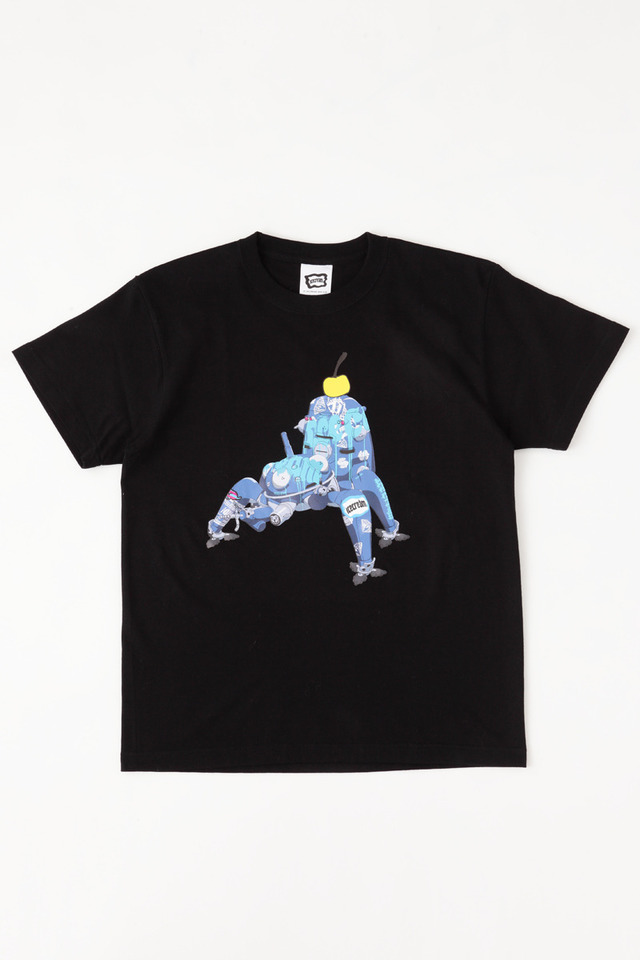 TACHIKOMA ICECREAM　TEE　Tシャツ　攻殻機動隊S.A.C.のブルー×ブラック