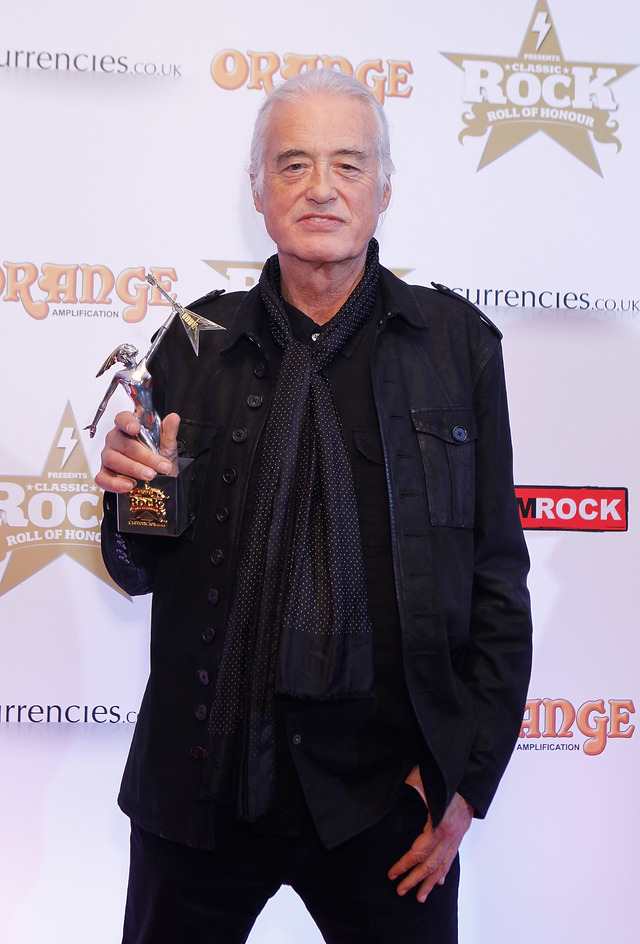 「Classic Rock Roll Of Honour 2013」に出席したジミー・ペイジ