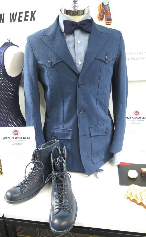 松屋オリジナル「ナイジェル・ケーボン」スーツ、「TAKINAMI TAKASHI」ブーツ