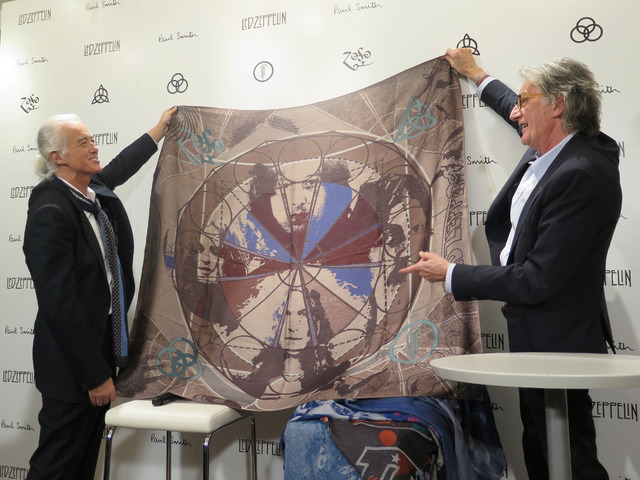 Led Zeppelin Scarf Paul Smith and Led Zeppelin's Jimmy Page unveil their collaborative ...