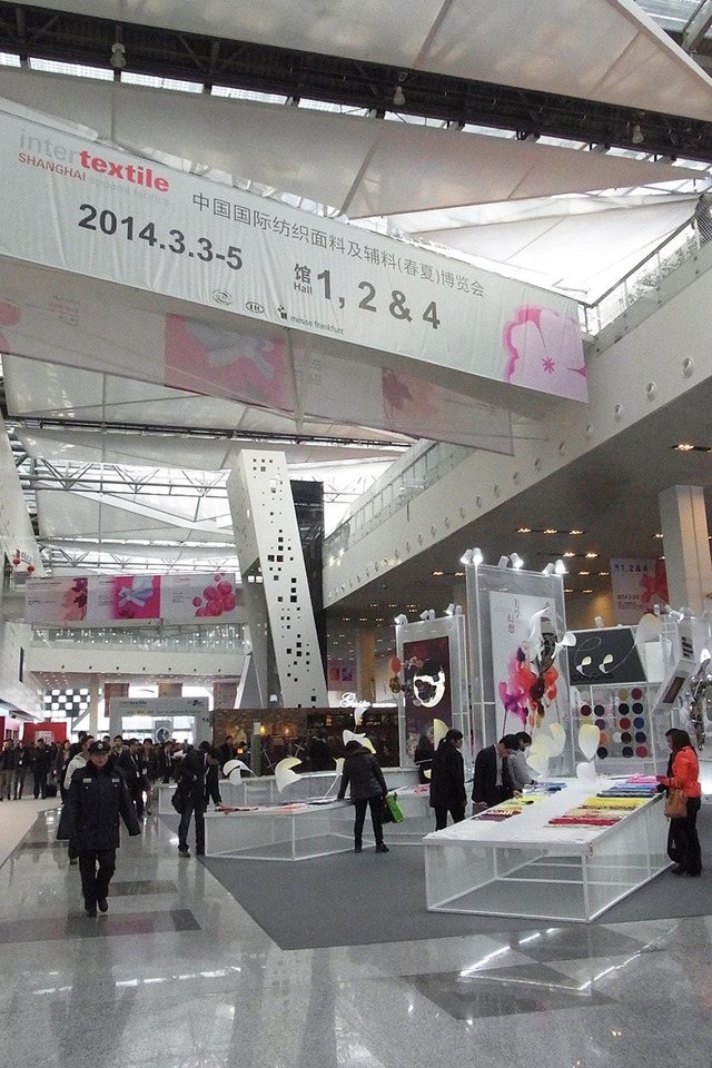 インターテキスタイル上海アパレルファブリックス―スプリングエディション2014の様子