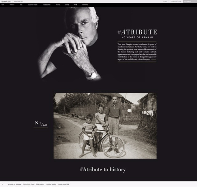 「ジョルジオ アルマーニ」の「#アトリビュート（#ATribute）」プロジェクト