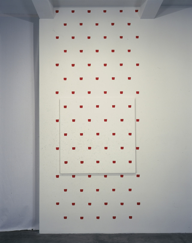 ニエル・トロニ「ランボーへのオマージュ」 2003カンヴァス、壁にアクリル 139.7 x 139.7 cm (カンヴァス)  Courtesy the Artist and Marian Goodman Gallery
