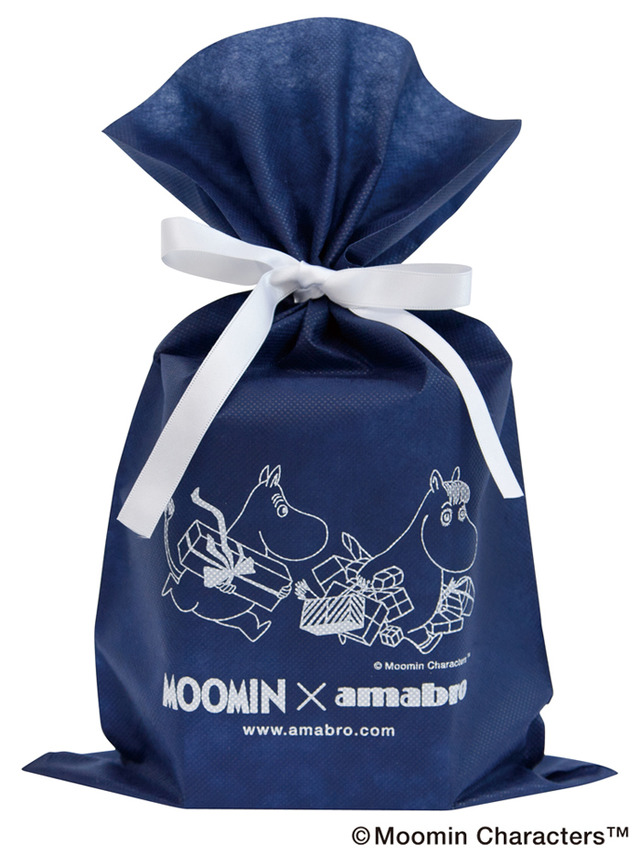 「MOOMIN×amabro SOMETSUKE ―手塩皿―」専用の巾着型ギフトバッグ（500円）