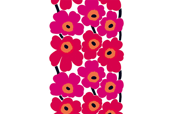 ファブリック ≪ウニッコ≫(ケシの花)、図案デザイン:マイヤ・イソラ、1964 年
