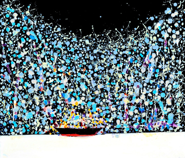 「森の中の船」2011年　油彩・アクリル・キャンバス　45.5×53.0cm