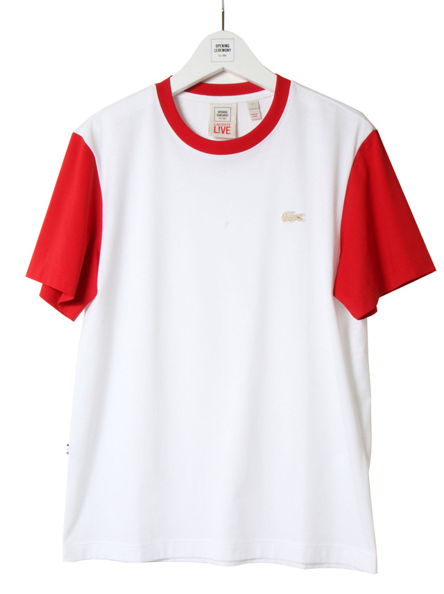 「SHORT SLEEVED CREW NECK T-SHIRT_white&red」（1万2,000円）