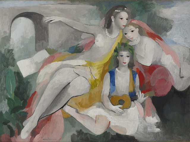 マリー・ローランサン《 三人の若い女 》1953年頃 油彩、カンヴァス 97.3×131.0m マリー・ローランサン美術館