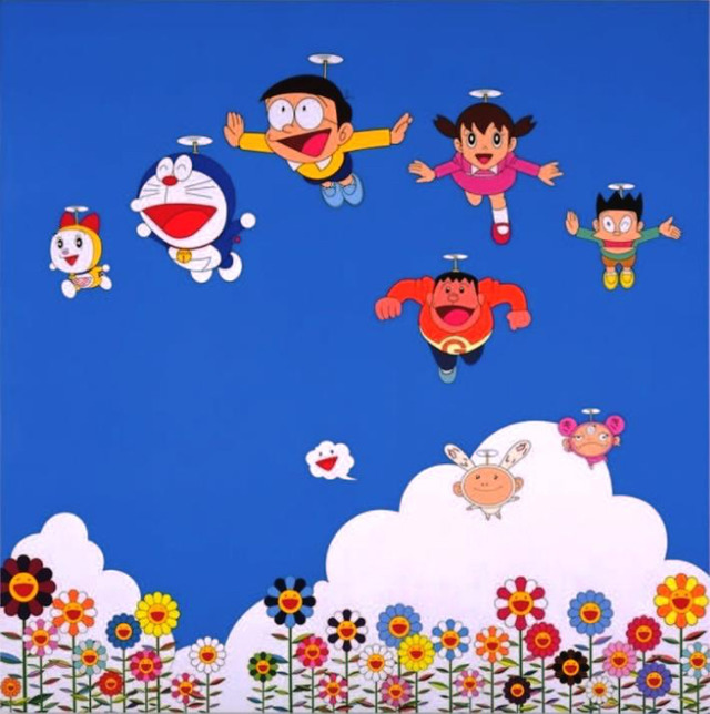 前回「THE ドラえもん展」村上隆さん出展作品 「ぼくと弟とドラえもんとの夏休み」（2002年）