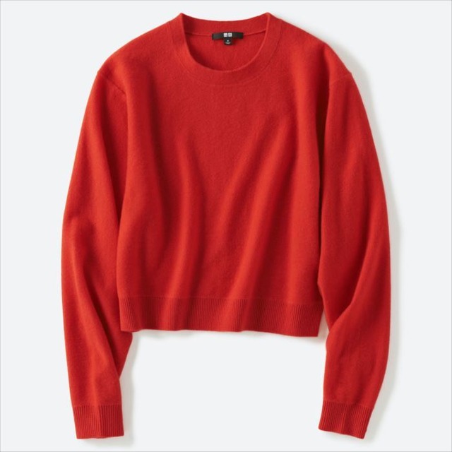 W Uソフトラムクルーネックセーター（3,990円）
