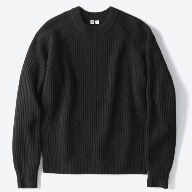 Uラムブレンドリブクルーセーター（3,990円