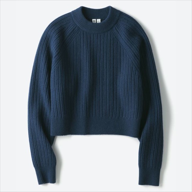 W Uチャンキーリブモックネックセーター（L/3,990円）