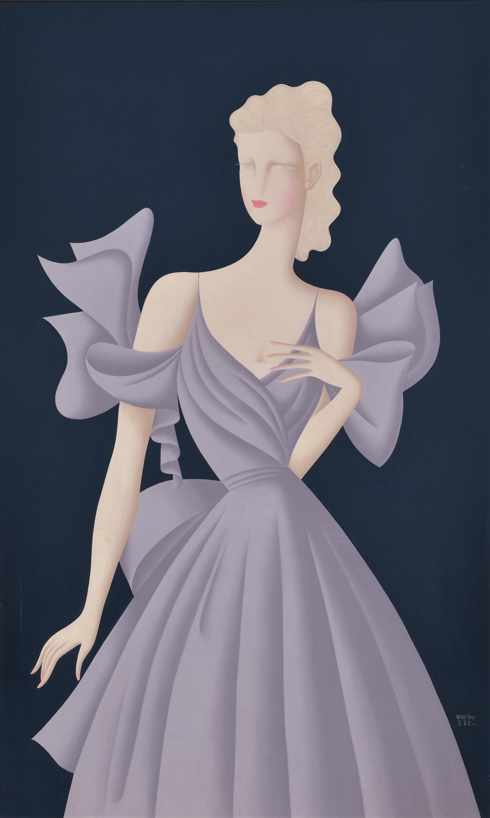 《紫》1939年 損保ジャパン日本興亜（油彩・キャンヴァス、129.6×79.7cm）