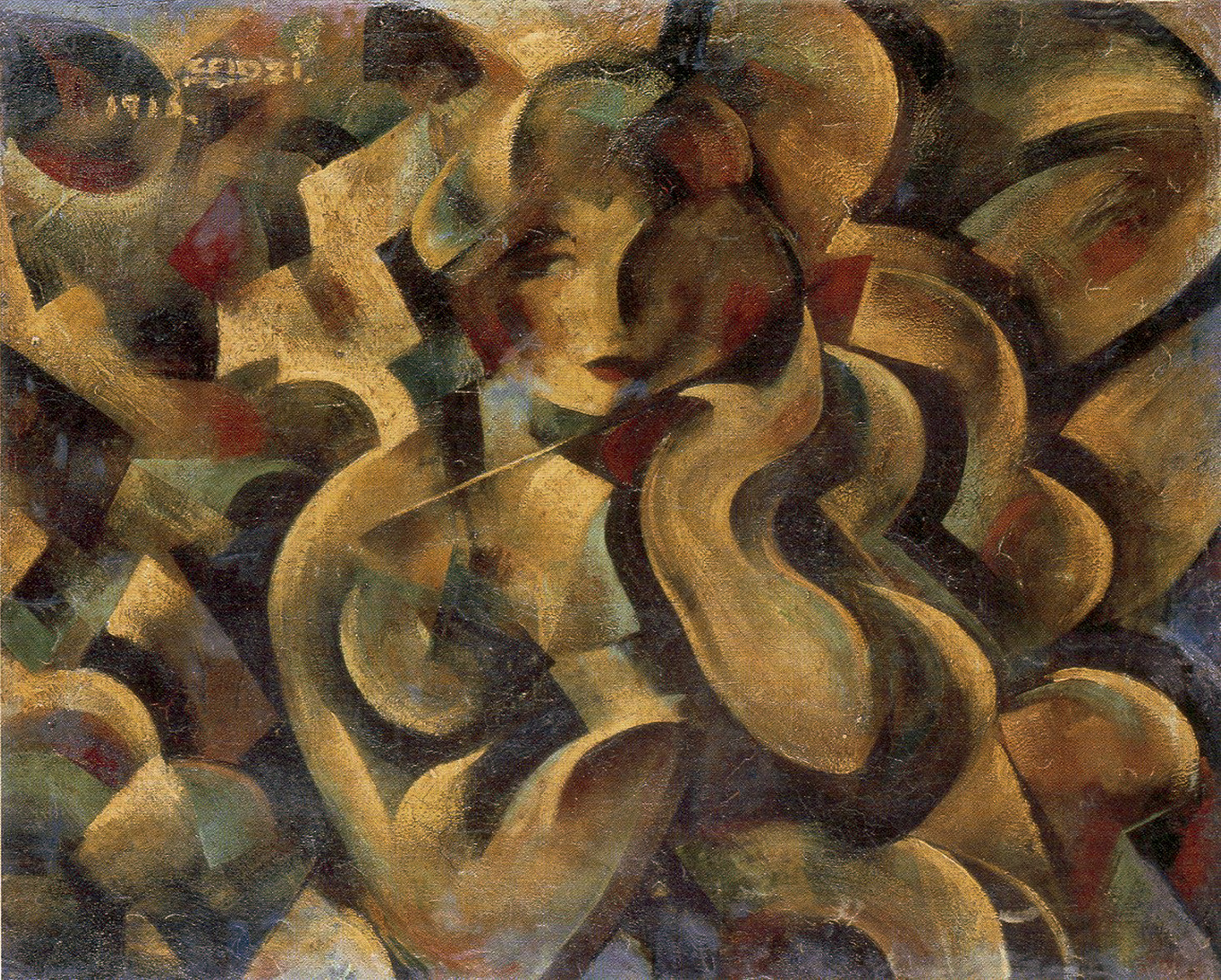 《パラソルさせる女》1916年 一般財団法人 陽山美術館（油彩・キャンヴァス、66.1×81.2cm）