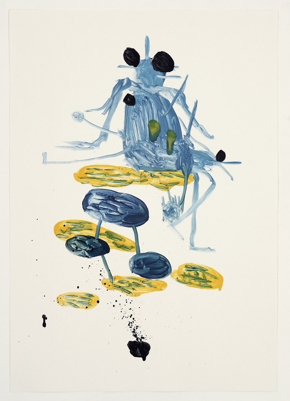 デイヴィッド・シュリグリー「無題（黒い目の青い昆虫）」2007 Courtesy: Artist and the British Council Collection
