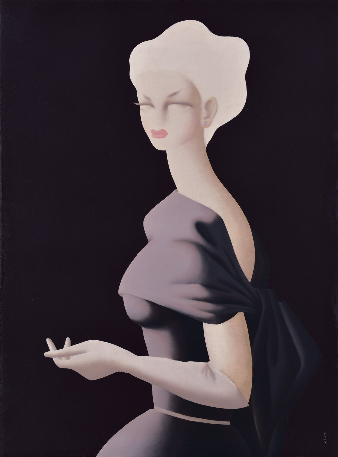 《バイオレット》1952年 損保ジャパン日本興亜（油彩・キャンヴァス、108.4×80.0cm）