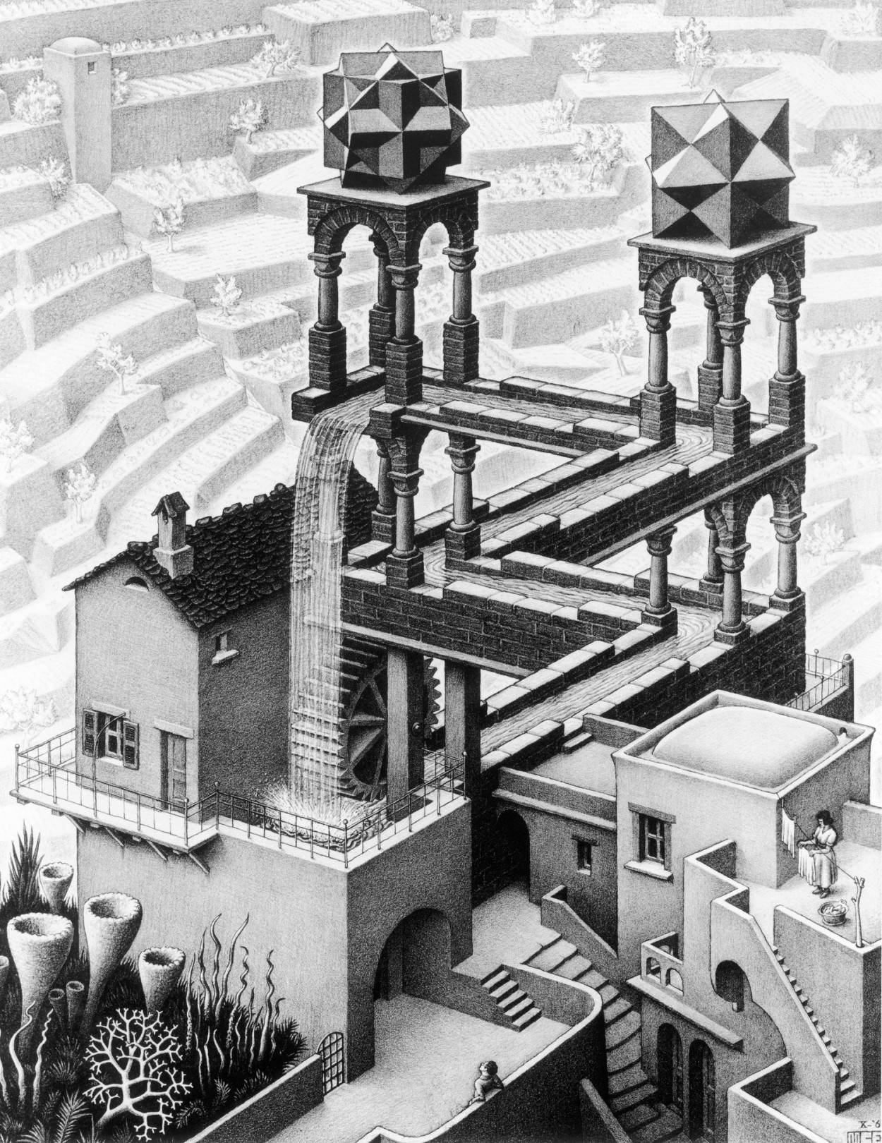 《滝》 1961年 All M.C. Escher works