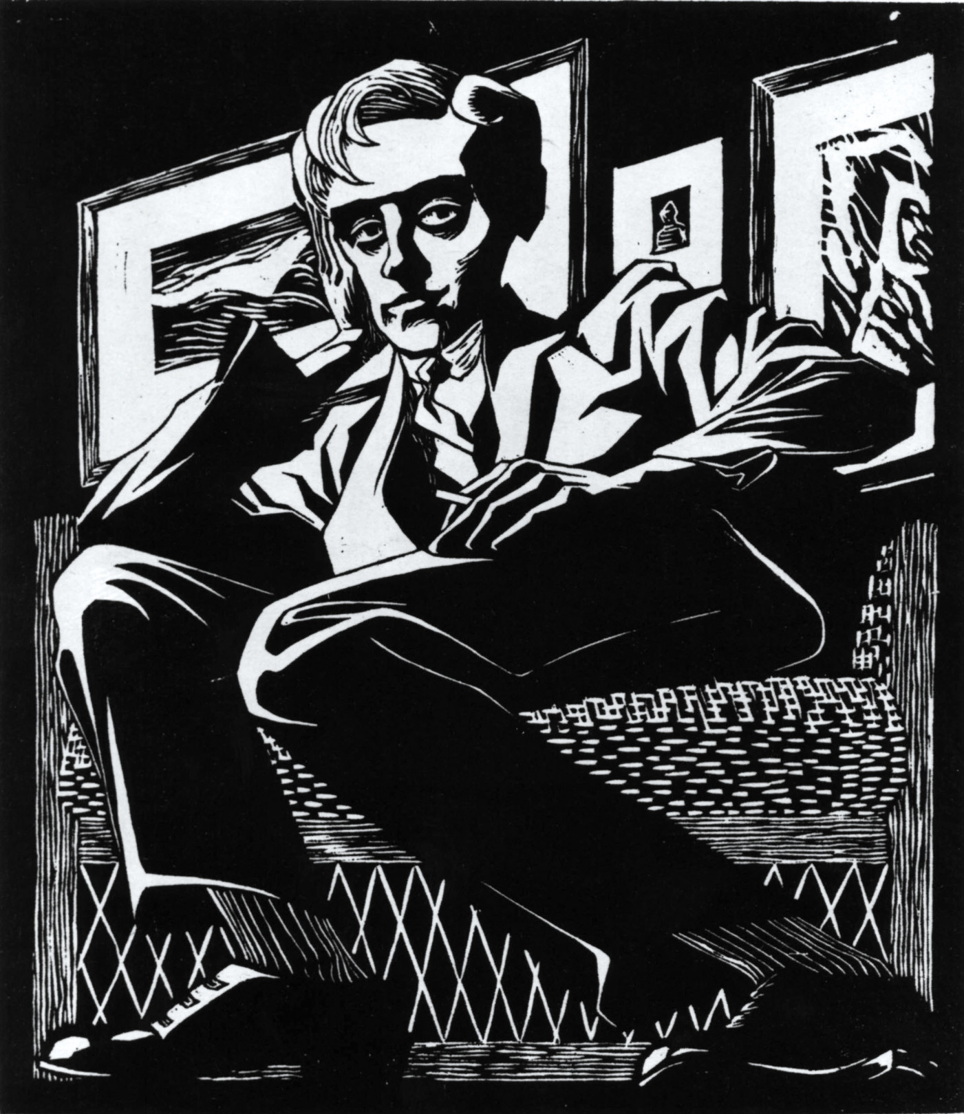《椅子に座っている自画像》 1920年 All M.C. Escher works