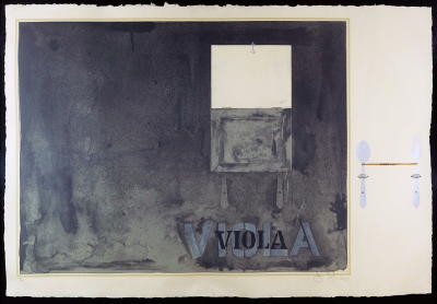 ジャスパー・ジョーンズ, Jasper Johns VIOLA 1971 - 72年 リトグラフ、額 73.7 x 109.2 cm