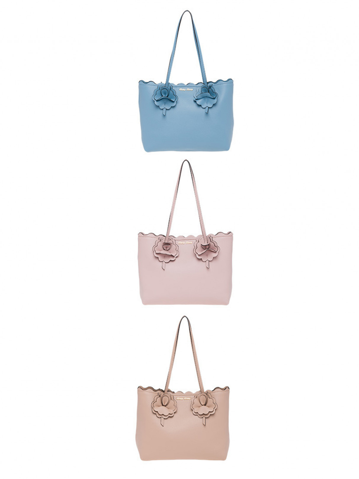 miumiu ピンク フラワー さくらカラー トートバッグ