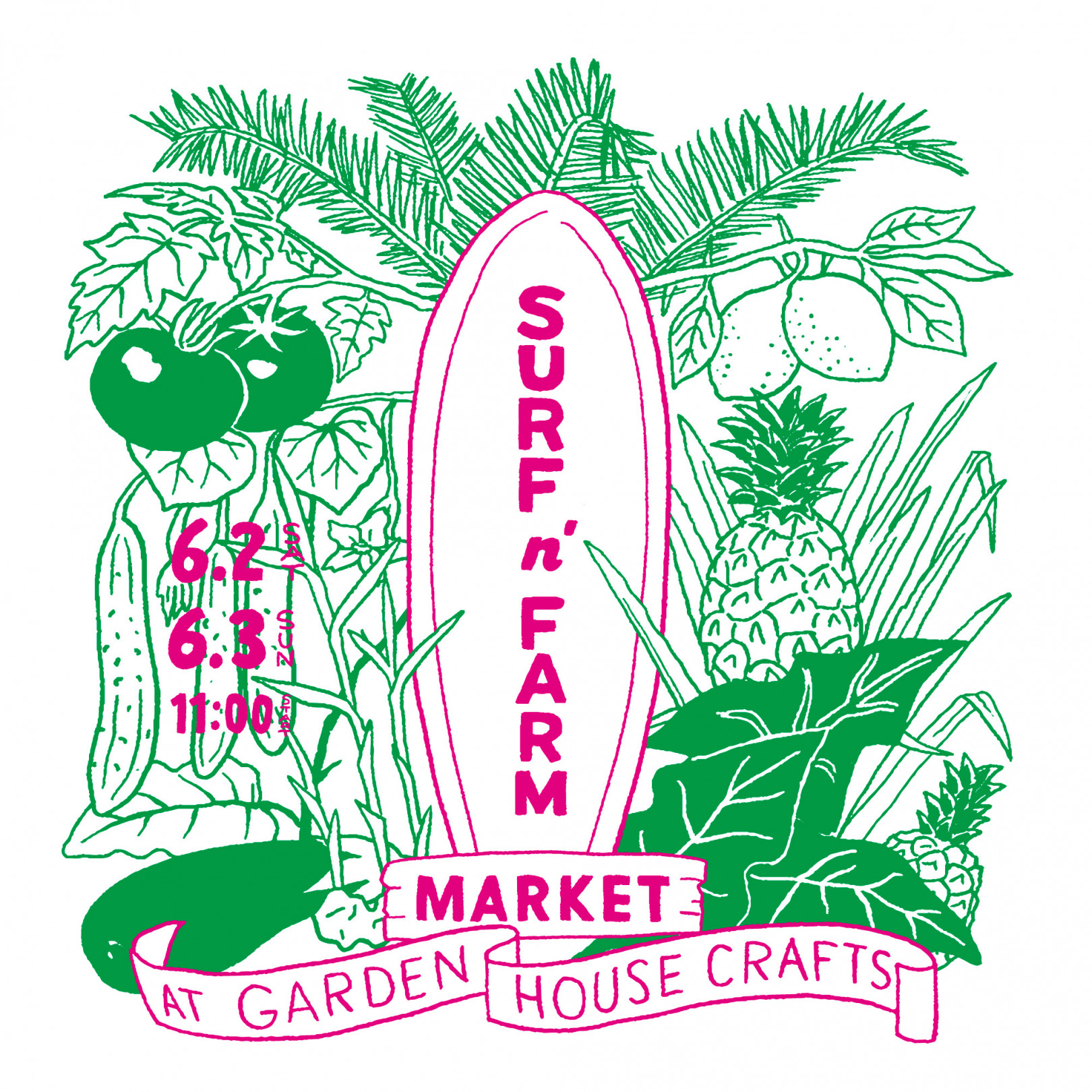 「surf ‘n farm market」がGARDEN HOUSE CRAFTSにて開催