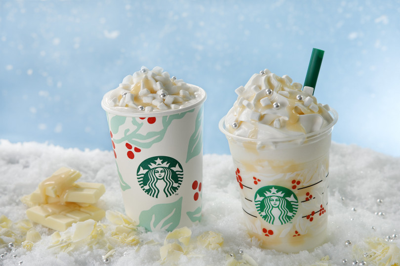 スタバのクリスマスドリンク第2弾 白銀世界をイメージした ホワイト チョコレート スノー フラペチーノ 発売 Gourmet Fashion Headline