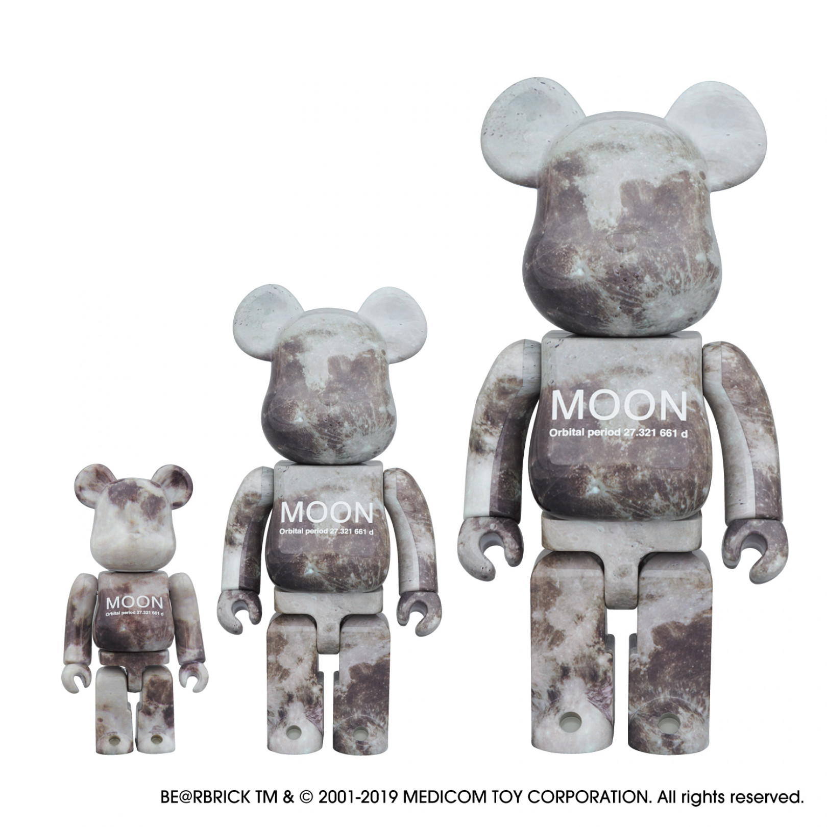 「MOON BE@RBRICK」（100%&400% 1万2,000円、1000% 4万8,000円）