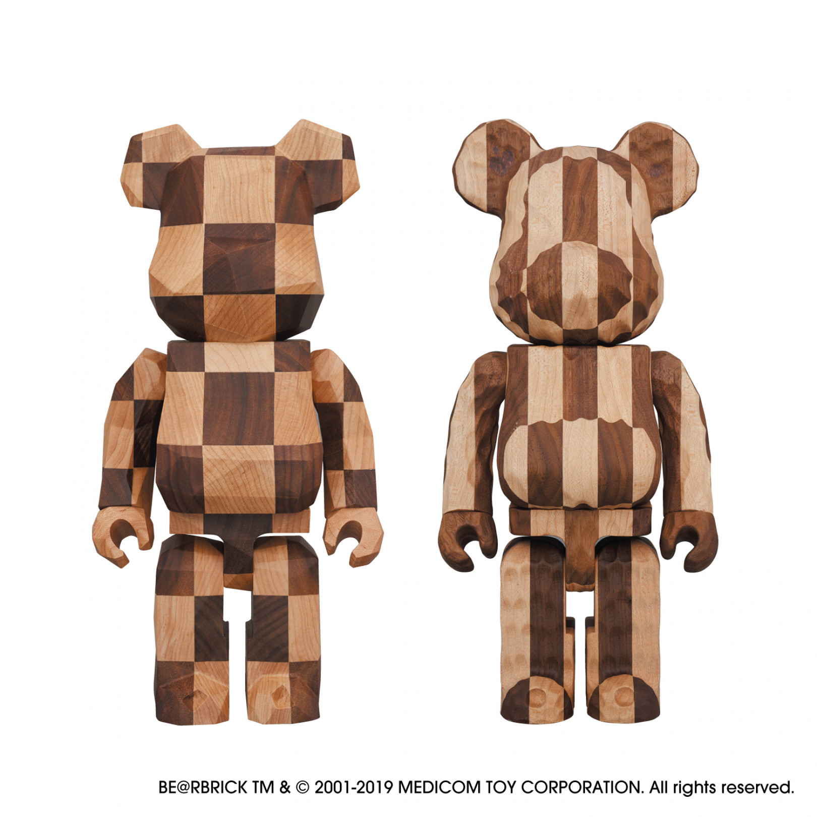 「BE@RBRICK カリモク fragmentdesign 400％ polygon – CHESS／carved wooden - LONGITUDINAL CHESS」（各22万円）