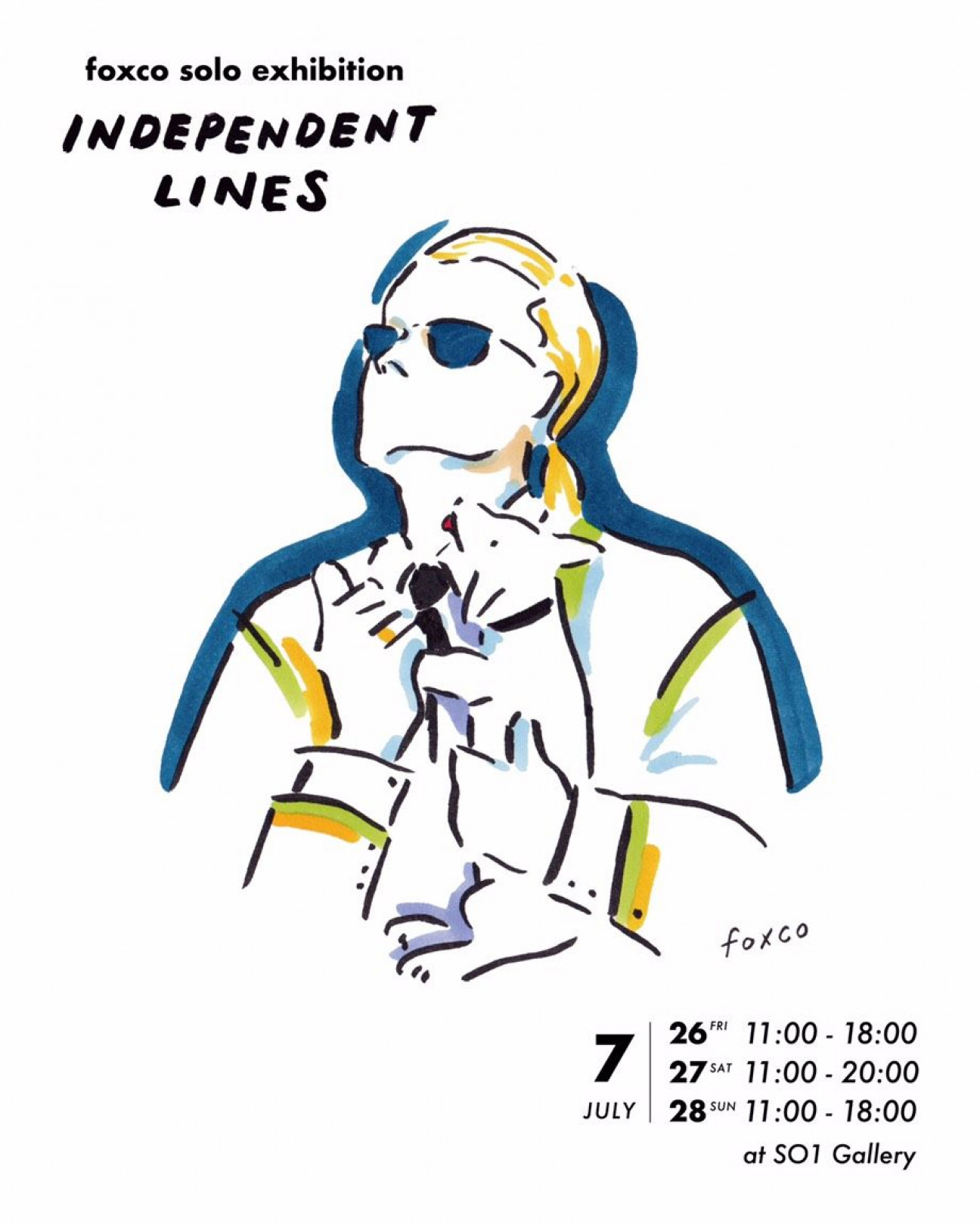 foxcoの個展「INDEPENDENT LINES」開催