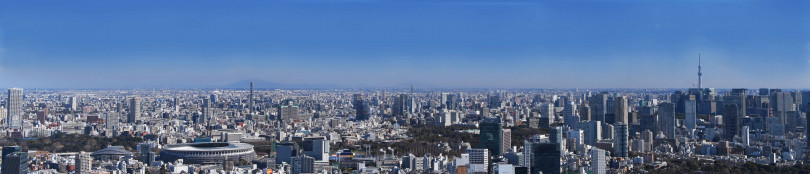SHIBUYA SKY 屋上展望空間「SKY STAGE」からの眺望（昼）