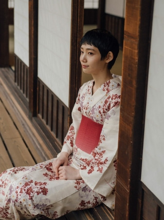 Maison de FLEUR Petite Robe canone 浴衣 葡萄 Maison de FLEUR