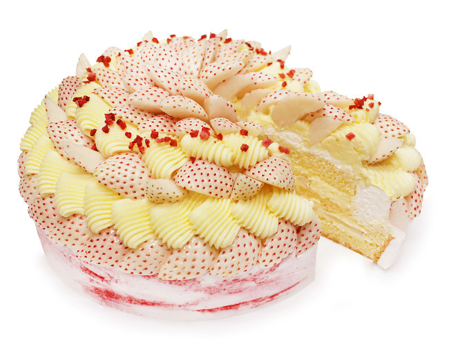 カフェコムサが優しい甘みで希少な白いちごを使用した限定デザインのショートケーキを発売 Gourmet Fashion Headline