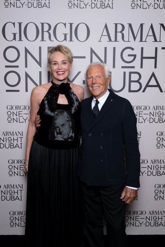 Sharon Stone and GIORGIO ARMANI