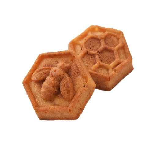 パティスリー『ミエラティエ』のミツバチの巣（ハニカム）モチーフの焼き菓子