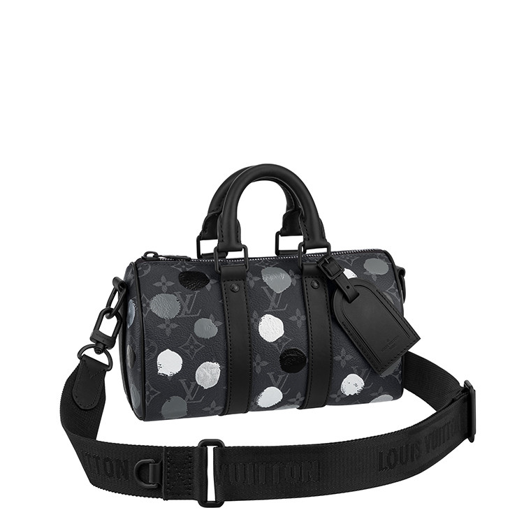 Keepall 25 In Monogram Eclipse Canvas With Painted Dots Print Louis Vuitton X Yayoi Kusama