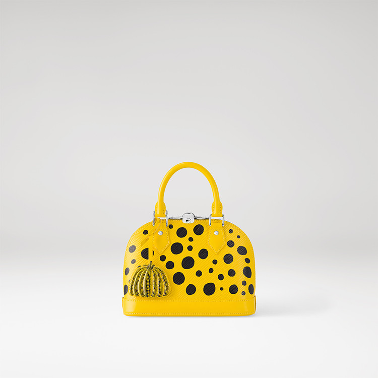 Louis Vuitton x Yayoi Kusama Alma BB in yellow Epi leather with Infinity Dots print
