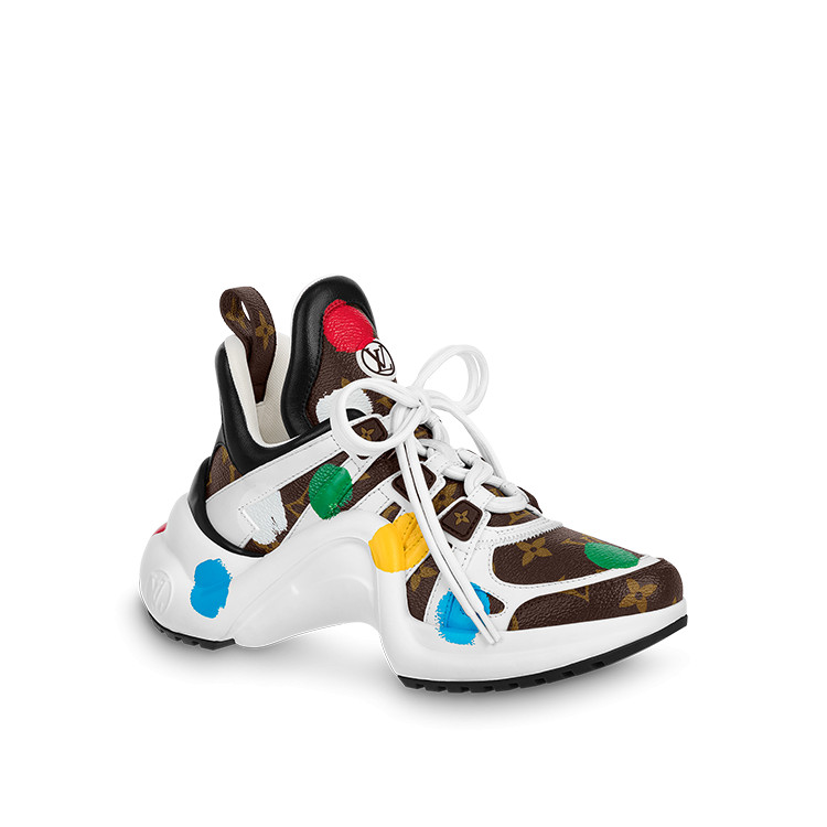Louis Vuitton x Yayoi Kusama LV Archlight sneaker in Monogram canvas with Painted Dots print